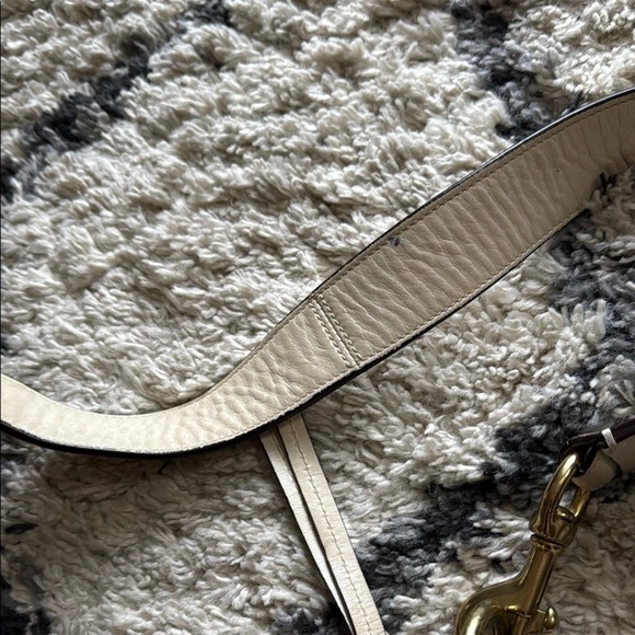 Coach Tan and Brown Signature C Tote Crossbody Bag with White Leather Strap - Picture 6 of 11